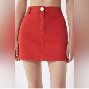Urban Outfitters BDG Red Orange Mini Skirt Size XL
